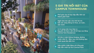 5 giá trị nhà phố the campus