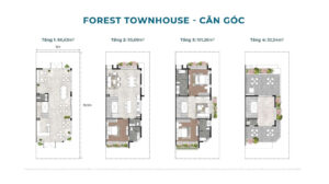 Mặt bằng nhà phố blue forest căn góc eco village saigon river