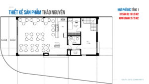 Mặt bằng nhà phố thảo nguyên góc t1