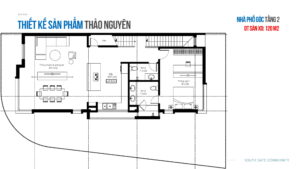 Mặt bằng nhà phố góc tầng 2