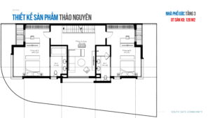 Mặt bằng nhà phố thảo nguyên góc t3
