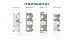 Mặt bằng tầng nhà phố blue forest eco village saigon river