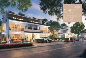 Phối cảnh biệt thự song lập mimosa ecopark