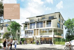 Phối cảnh biệt thự song lập thương mại mimosa ecopark