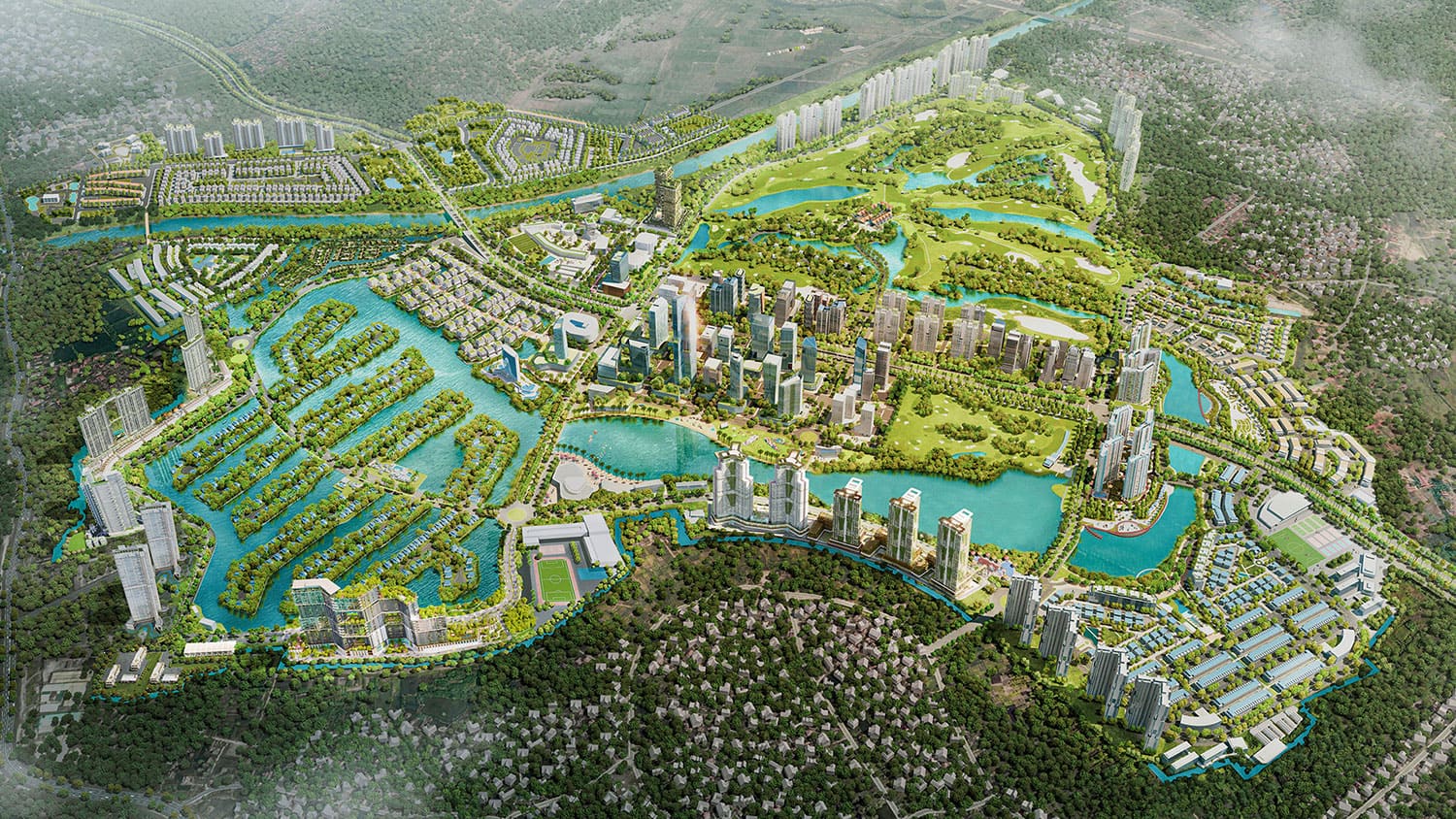 Phối cảnh khu đô thị Ecopark Hưng Yên