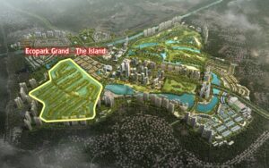 Vị trí biệt thự đảo grand khu đô thị ecopark