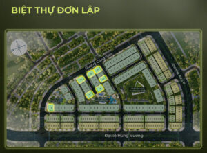 Vị trí biệt thự đơn lập the garden Ecopark Vinh