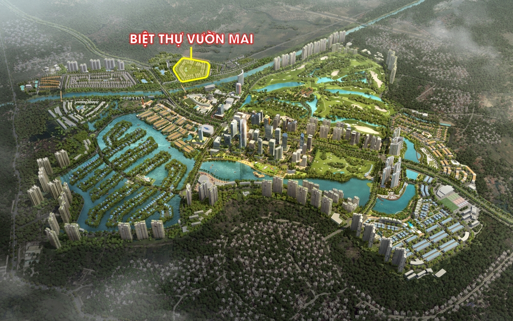 Vị trí biệt thự vườn mai khu đô thị ecopark hưng yên