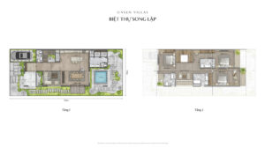 mặt bằng biệt thự song lập onsen 2