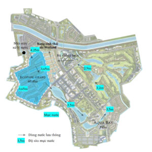 mặt bằng mặt nước biệt thự đảo ecopark