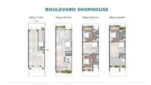 mặt bằng shophouse boulevard điển hình eco village saigon river