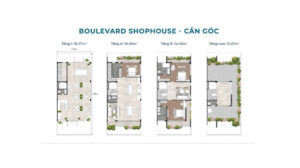 mặt bằng shophouse boulevard góc eco village saigon river