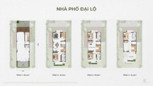 mặt bằng tầng nhà phố đại lộ the garden