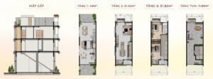 mặt bằng tầng nhà phố river walk eco village saigon river