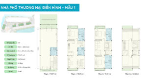 mặt bằng tầng nhà phố vịnh đảo thương mại điển hình