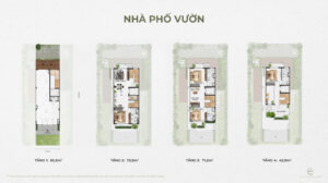 mặt bằng tầng nhà phố vườn the plaza