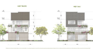 mặt cắt biệt thự đảo đơn lập đặc biệt ecopark vinh