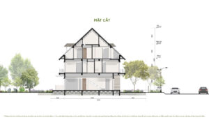 mặt cắt biệt thự đảo song lập công viên ecopark vinh 3