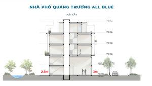 mặt cắt ngang shophouse all blue eco village saigon river