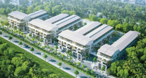 phối cảnh chung nhà phố thủy trúc ecopark