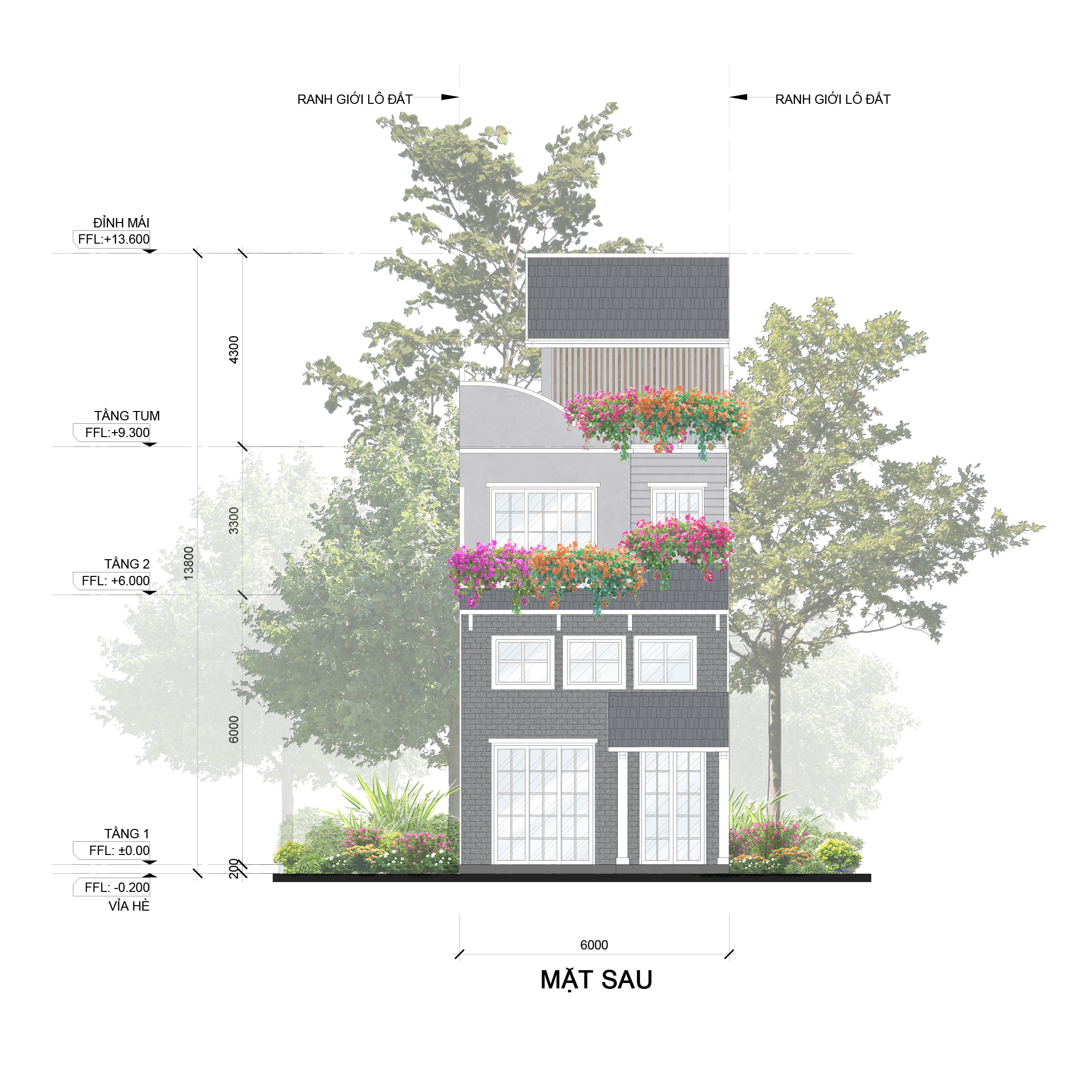 12 Tháng 3, 2025 Mat sau Shophouse 6m Eco Retreat Long An