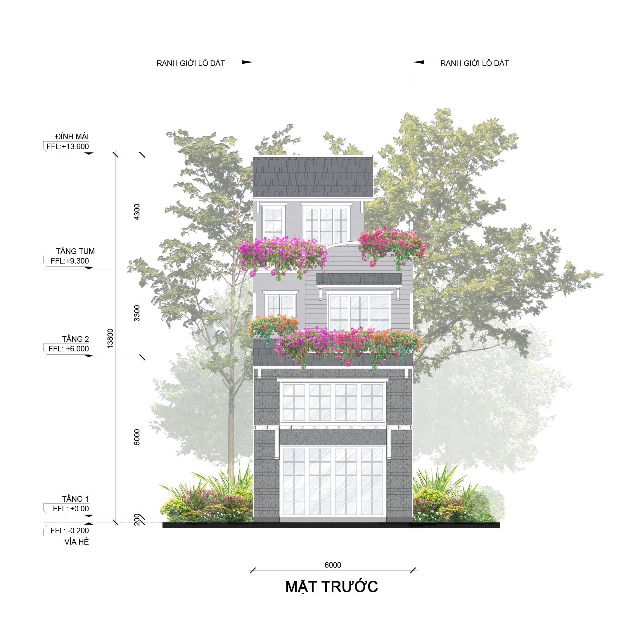 12 Tháng 3, 2025 Mat truoc Shophouse 6m Eco Retreat Long An