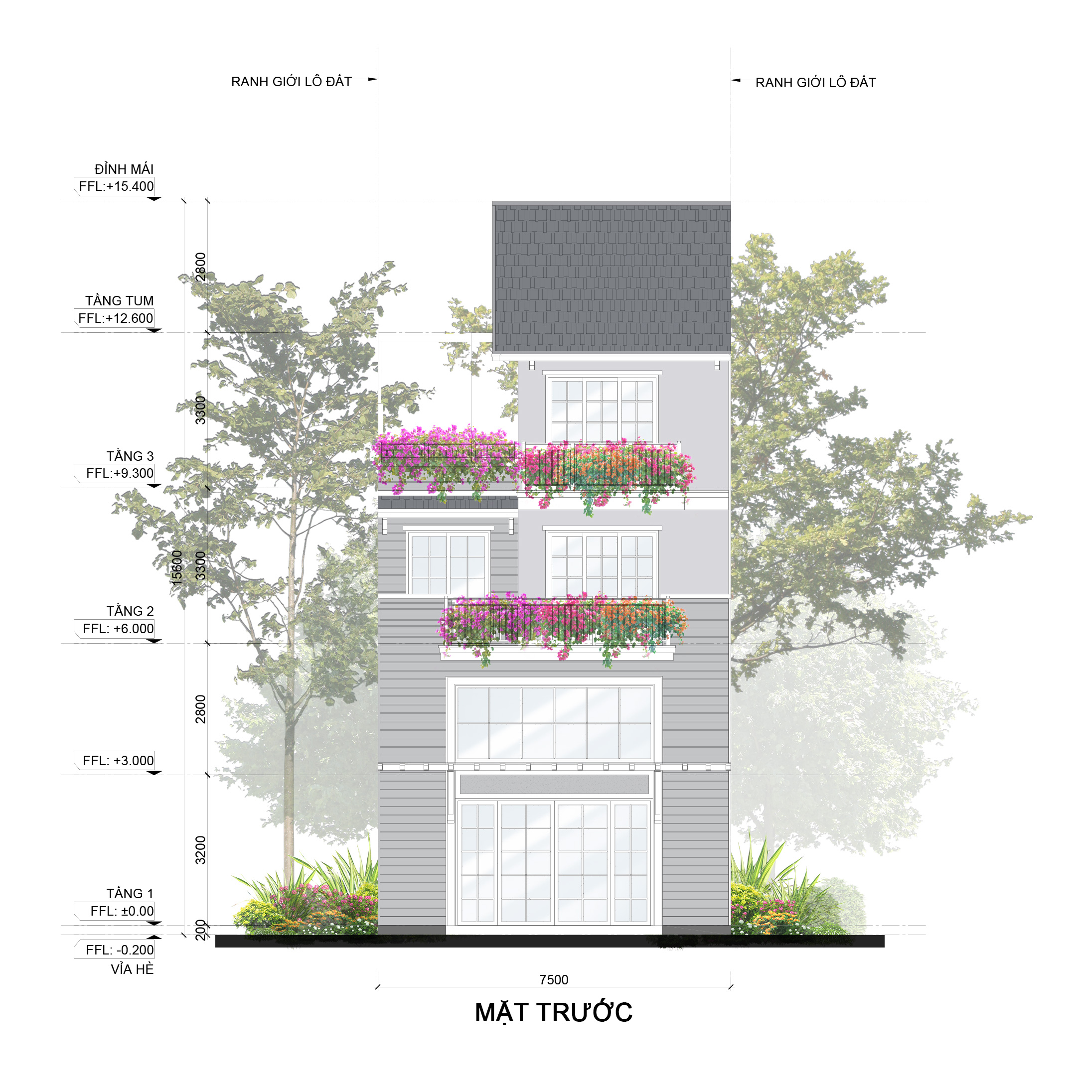 12 Tháng 3, 2025 Mat truoc Shophouse Eco Retreat Long An