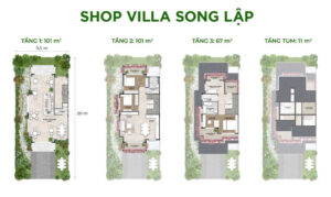 mặt bằng shop villa song lập Eco Retreat