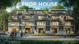 phối cảnh shophouse 2 Eco Retreat Long An