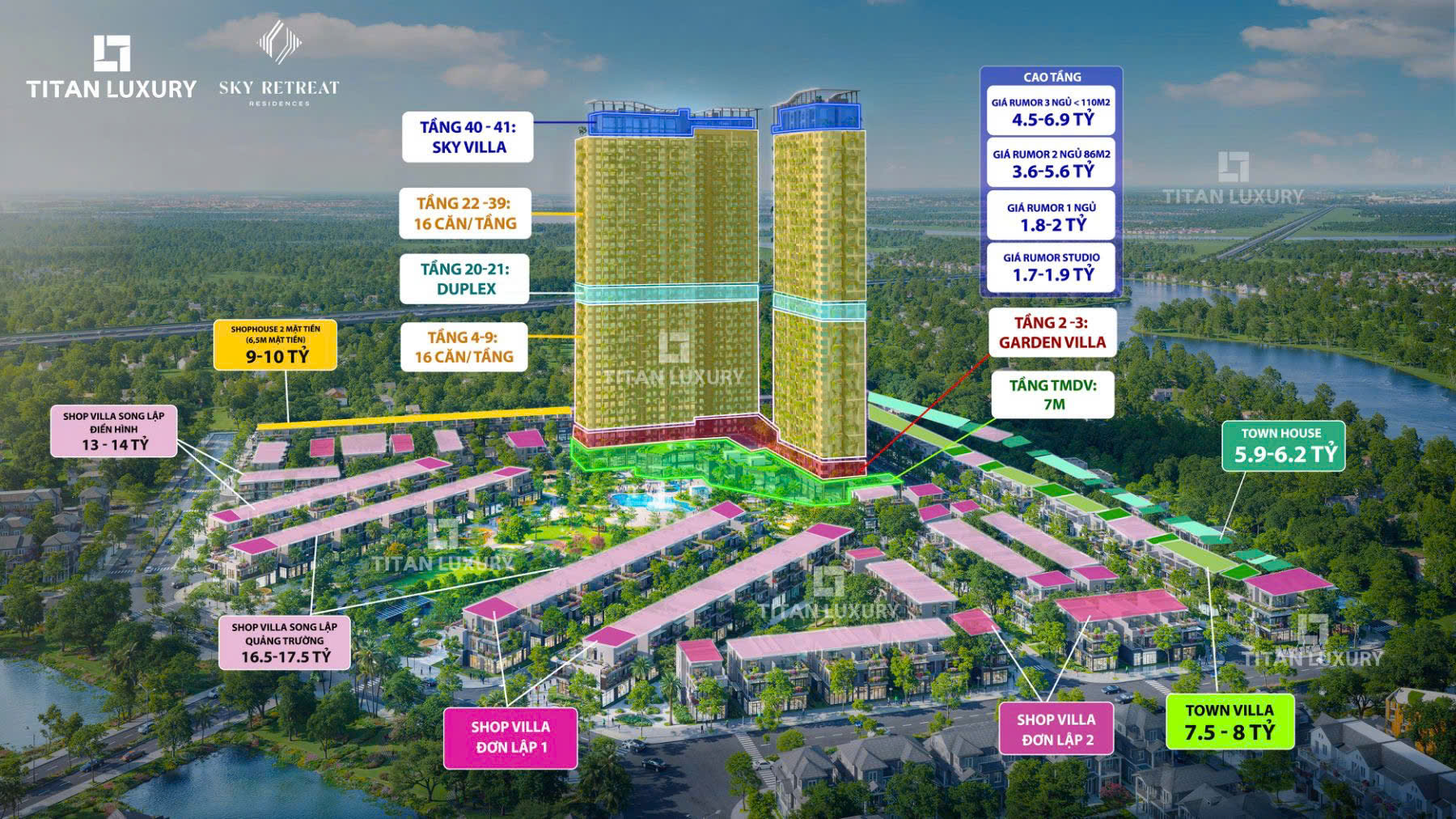 Dự án Eco Retreat - Phòng kinh doanh Ecopark Long An mở bán T4/2025 161 giá bán sky retreat