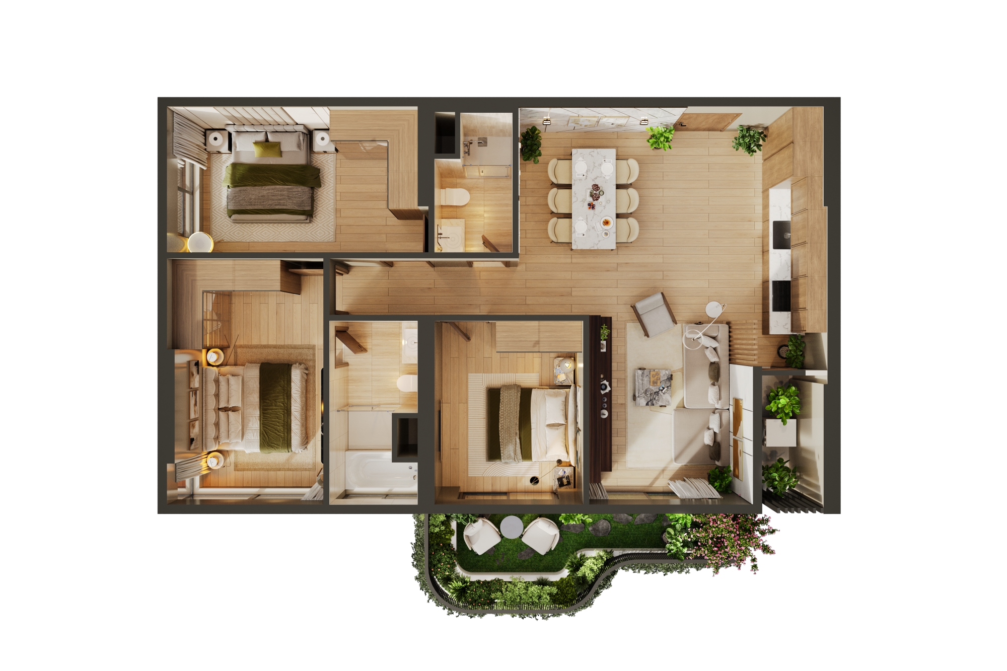 Dự án Eco Retreat - Phòng kinh doanh Ecopark Long An mở bán T4/2025 161 20 Tháng 8, 2025 3pn sky retreat vuon may