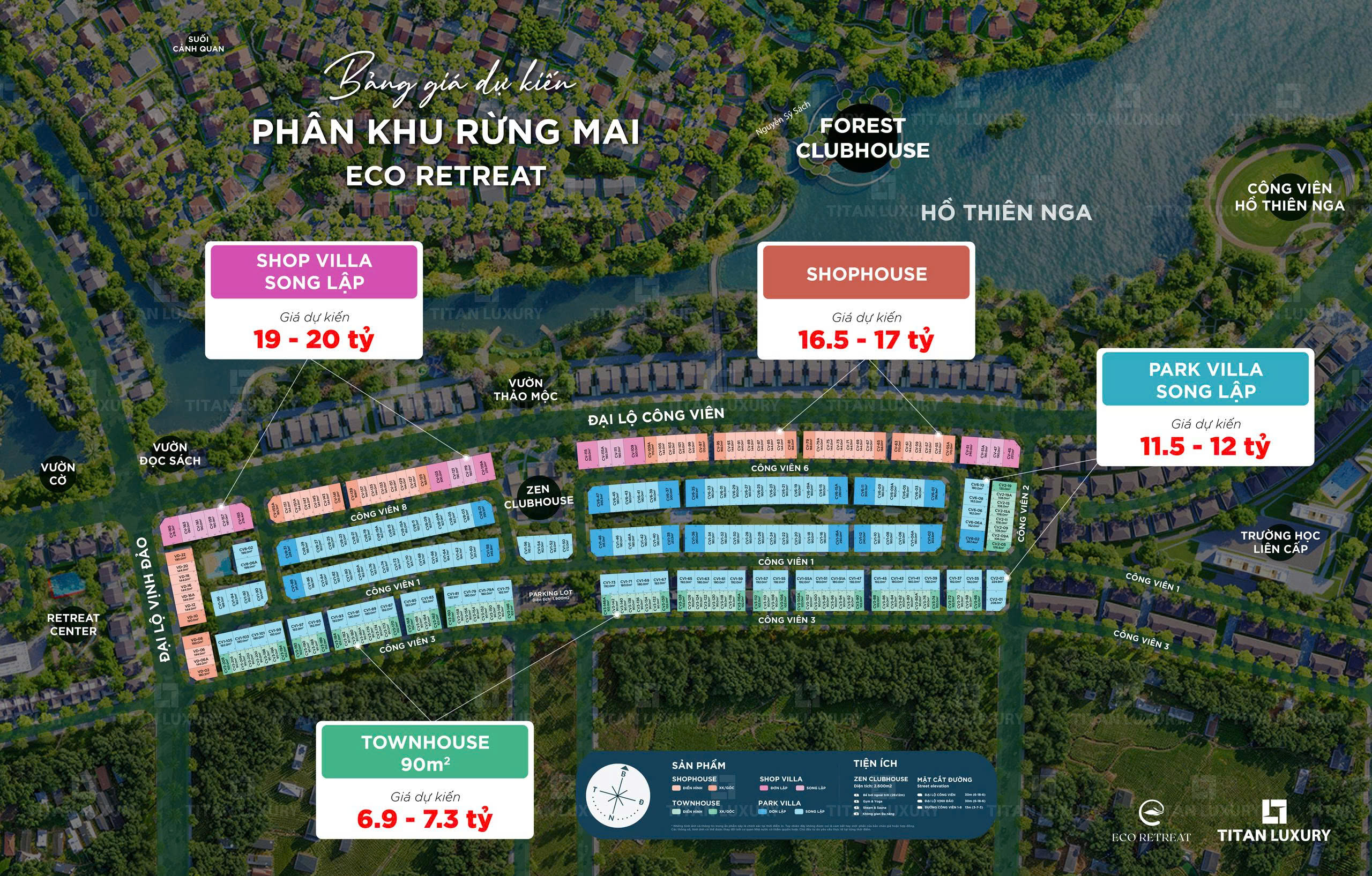 giá bán phân khu rừng mai