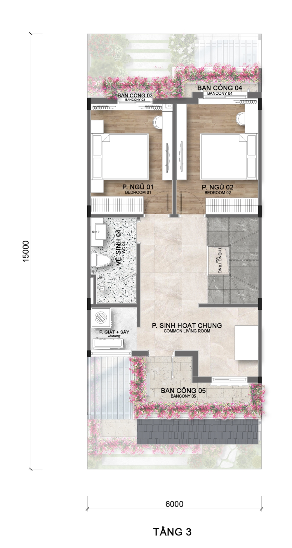 24 Tháng 8, 2026 townhouse 6x15 rung mai tang 3 01