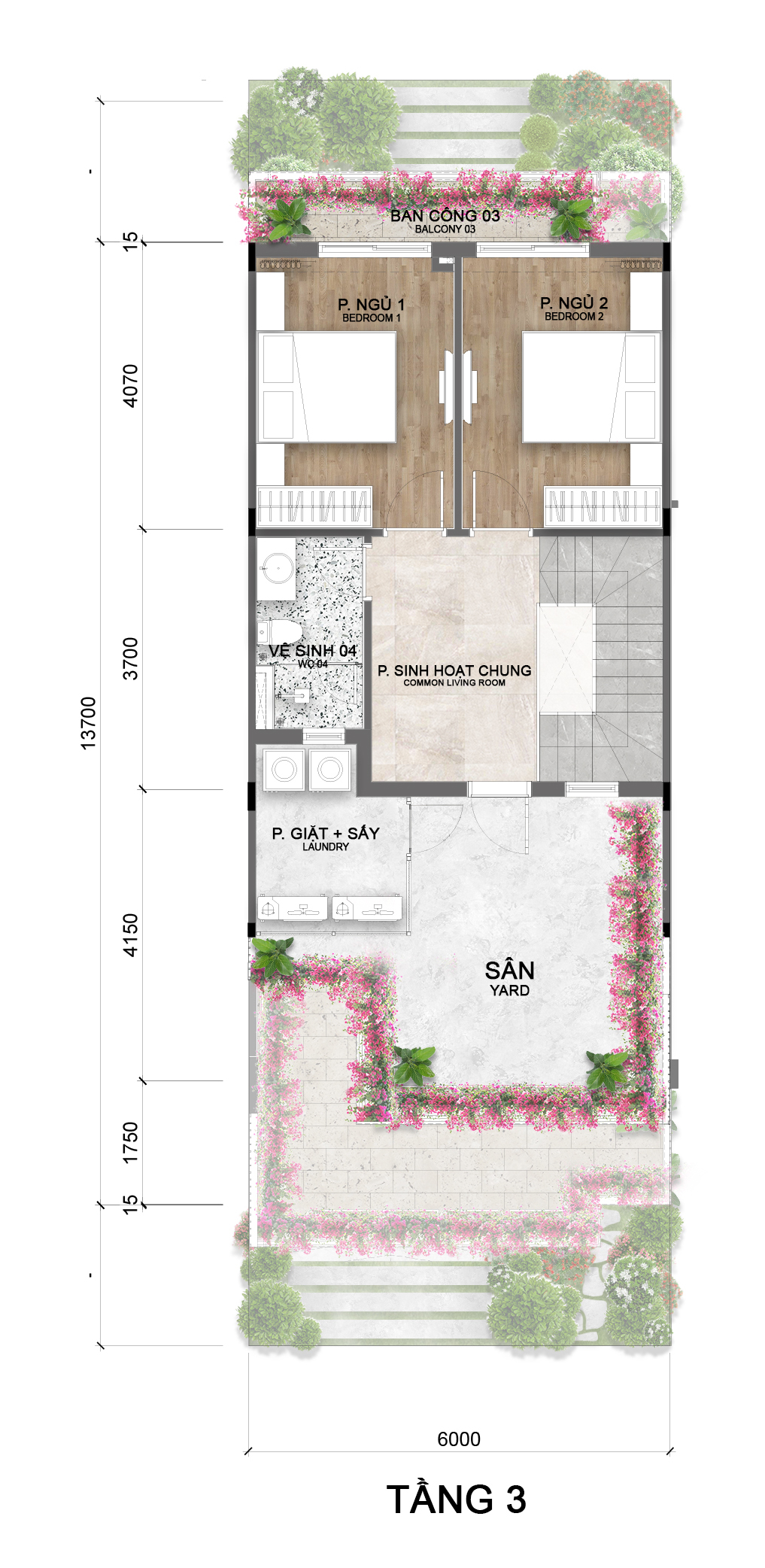 24 Tháng 8, 2026 townhouse 6x18 rung mai tang 3 01
