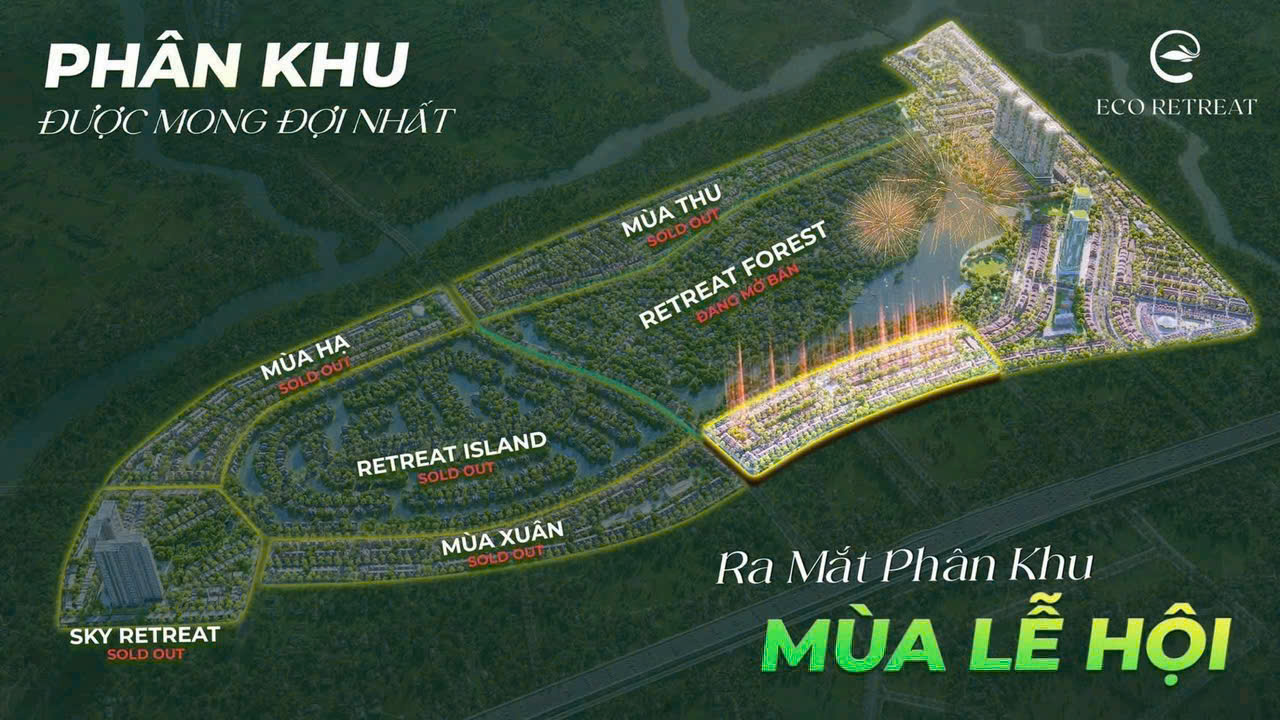 vị trí phân khu rừng mai Eco Retreat