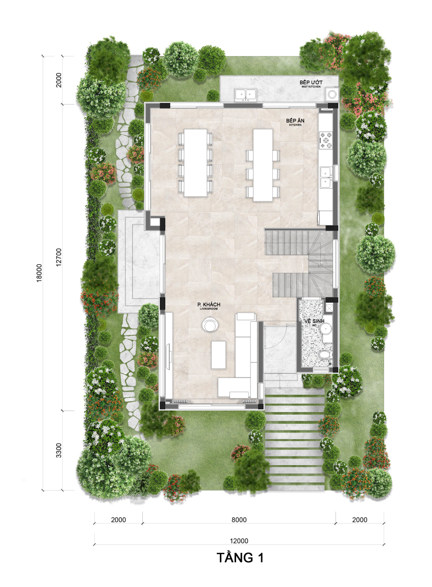 24 Tháng 8, 2026 villa don lap 12x18m rung mai tang 1