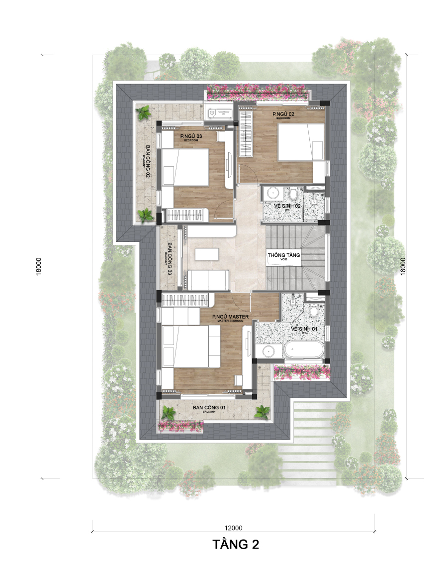 24 Tháng 8, 2026 villa don lap 12x18m rung mai tang 2 01